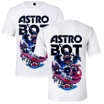 Juokingi Astro Bot Anime mar&scaron;kinėliai &Scaron;aunūs moteri&scaron;ki vyri&scaron;ki mar&scaron;kinėliai apvalia kakleline Kasdieniai unisex gatvės mados mar&scaron;kinėliai Camisetas Ropa Hombre M