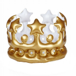 Pripučiama karūna Didelė ir maža vaiki&scaron;ka karūna Sceniniai rekvizitai Gimtadienio princesės skrybėlė Karalienių galva One Size auksas