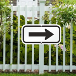 Arrow Sign Reflective Easy to Install Street Indoor for Directions Waterproof Ground juoda