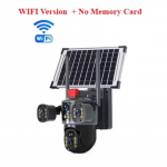 8MP kelių objektyvų 3 ekranų CCTV kamera 4G WIFI belaidė saulės baterija maitinama stebėjimo PTZ kamera vandeniui atspari lauko V380Pro naktinio matymo WiFi Cam