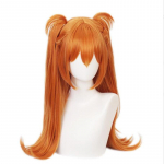 Anime Asuka Langley Soryu Cosplay Perukas Ilgas Oranžinis Kar&scaron;čiui Atsparus Sintetinių Plaukų Perukai + Peruko Kepuraitė + Galvos Apdangalas One Size