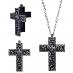 with Secret Compartment Cross Pendant Necklace Openable Charm Jewelry Chain Pendant Necklace