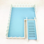 Naminių gyvūnėlių narvelio tvora su kopėčių žaislu Sirijos žiurkėno reikmenims Tiffany blue