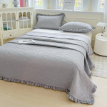 1/3 vnt. Vasaros Lengvas Deguonies Natūralus Skyrius Korėjieti&scaron;kas Kvėpuojantis Plonas Vasarinis Antklodė Oro Kondicionieriaus Antklodė Vieno Gabalo Vasarinė Antklodė 150x200cm-Quilt 1pc pilka