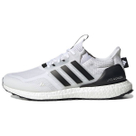 adidas UltraBoost 5.0 Balti Juodi Unisex Sportbačiai Debesies Baltumo Pagrindinės Juodos Spalvos Saulės Raudonumo GX3079 42⅔ white