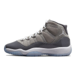 Air Jordan 11 Retro GS Cool Grey 2021 Vaikų sportbačiai Vidutinio pilkumo baltas 378038-005 35.5