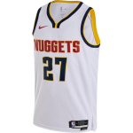 Nike Dri-Fit NBA mar&scaron;kinėliai Denver Nuggets raidžių spaudinio dizainas Laisvas megztinis be rankovių Krep&scaron;inio liemenė Vyri&scaron;ki vir&scaron;utiniai drabužiai Baltas DN2075-101 2XL
