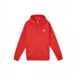 Nike Sportswear Club Fleece su gobtuvu, užtrauktuku, ilgomis rankovėmis striukė vyrams striukės University-Red BV2646-657 2XL