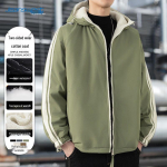 JEANSWEST Men's Reversible Sherpa Lined Padded Jacket L