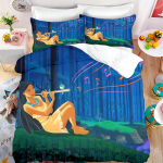 Pocahontas Pasakų Princesė Mielas Spausdintas Patalynės Komplektas, Anime Animacinis Patalynės Užvalkalas, Poliesteris, Draugi&scaron;kas Odai, Kvėpuojantis 135x200cm
