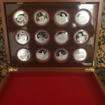 Mėnulio Naujųjų Metų 12 Zodiako ženklų proginė moneta, Auk&scaron;tos klasės medinė pakuotė, Kolekcinis leidimas, 2019, Dovana Alloy silver plating