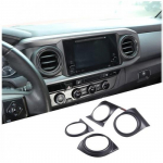 Matte Black Dashboard central Air Vent Outlet Cover Trim For Toyota Tacoma 16-22