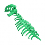 Dinozaurų skeleto pliu&scaron;inis žaislas Realisti&scaron;kas dinozauro kostiumas su lanksčiu stuburo fiksatoriumi ir garso efektais Lengvas galvos apdangalas vakarėliui ir cosplay Kid žalia