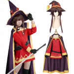 Megumin Cosplay Kostiumas su Peruku Raudonojo Demono Giminės &Scaron;is Nuostabus Cosplay Kostiumas Suaugusiems Įmantrus Kultūrinis Scenos Apranga Megumin cosplay naujas [Kamihei raudona