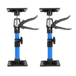 2 vnt. Spintelių atraminiai strypai Rankinio atramos strypas Teleskopinis plieninis strypas Reguliuojamas greito atraminio strypo DIY montavimas Short 2pcs mėlyna