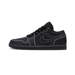 Jordan Air Jordan 1 Black Warrior AJ Cushioning Abrasion Resistant Cushioning, Wear Resistant Low top 553558-165(Team282-AJ) 42.5 black