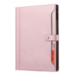 13 colių IPad Air Pro dėklas-folio su kortelės laikikliu, stoveliu, magnetiniu miego/budinimo funkcija, pilna apsauga, PU odos dangtelis iPad Pro 13 2024 rožinio aukso spalvos