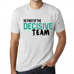 Men&rsquo;s Vintage Tee Shirt Graphic T Shirt Be Part of The DECISIVE Team Vintage White XS baltos spalvos nuo blyksnio