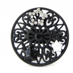 NOA [H8760] - Bague Cr&eacute;ateur 'Carmen' blanc noir