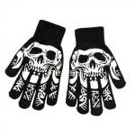 Creative Black Warm Gloves Helovinas &Scaron;viečiančios Pir&scaron;tinės Unisex Megztos Pir&scaron;tinės Neslystančios Skeleto Pir&scaron;tinės lauke C