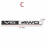 3D metalinis V6 4WD logotipas automobilio lipdukas galinio bagažinės sparno emblemos ženklelio lipdukai, skirti T/oyota H/IGHLANDER C/OROLLA R/AV4 C/amry C/ROWN P/RIUS R/EIZ
