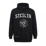 Sicilia Italija Sicilija Sicilian Siciliano Italia Itali&scaron;kas gobtuvas ilgomis rankovėmis Patogūs vir&scaron;utiniai megztiniai megztiniai Medvilniniai Unisex gobtuvai Unisex džemperis