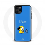 Coque pour Iphone 12 Pro Bangtan BTS BT21 Chimmy Jimin Fond Bleu