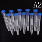 10X 10 ml plastikinis centrifugos mėgintuvėlis, flakonas, konteineris, savaime stovintis, su užsukamu dangteliu