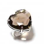 Natural Smoky Topaz Gemstone Handmade 925 Sterling Silver Ring Size 10 p3d75
