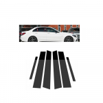 Automobilio langų apdailos dangtelis Mercedes-Benz C klasės W205 200 180 220d 2015&ndash;2021 m. Stulpelio ramstuko durų lipdukas Decal Priedai juoda