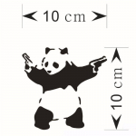 &bdquo;Sports Panda&ldquo; automobilio lipdukas &bdquo;Kung Fu Panda&ldquo; juokingo stiliaus automobilio lango buferio dekoravimo lipdukai 10x10 cm