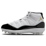 Air Jordan 11 Mid TD Cleat Gratitude Vyri&scaron;ki sportbačiai Balti Juodi Metaliniai-Auksiniai FV5374-107 42.5