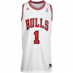 Adidas X NBA Bendradarbiavimas Rose Bulls 1 Siuvinėtas Swingman Fan Edition Mar&scaron;kinėliai Unisex mar&scaron;kinėliai Balti U08972 XL