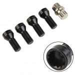 4 vnt. M14x1.25 M12x1.5 ratų fiksavimo varžtai Apsaugos nuo vagystės ratų varžtas Fiksavimo veržlė Raktas 36136776076 Skirta BMW X1 X3 X6 Z4 Skirta MINI