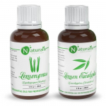 Naturalis Repelentas nuo vabzdžių/uodų Eterinių aliejų rinkinys 2x30ml (Citržolių aliejus, Citriodora/Citrininio eukalipto aliejus)