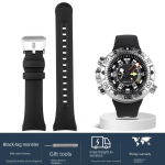 Citizen BJ8050 BJ8050-08E mažasis monstras Plieninė auselė juoda Guminė apyrankė didelis monstras BN2029 silikoninė laikrodžio apyrankė Apyrankė 0mm gray