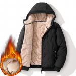 Žieminė medvilne pamink&scaron;tinta striukė Vyri&scaron;ka plius dydžio 8XL vyri&scaron;ka gobtuvu medvilninė striukė plius aksominė stora &scaron;ilta medvilninė parkas M juoda