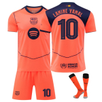 Vaikų Barselonos Yamal futbolo mar&scaron;kinėlių komplektas, YSHT, Poliesteris, 130-140 cm, Oranžinis 110-120 CM oranžinė