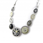 Les Tr&eacute;sors De Lily [H9879] - Collier Cr&eacute;ateur 'Babouchka' gris noir