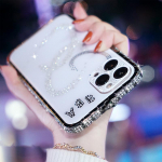 Kalnų kri&scaron;tolinis metalinis buferio dėklas Glitter Diamond telefono dangtelis skirtas iPhone 13 Pro Max 13 Mini Case 12 11 Pro Max Funda Naujas For iPhone 11 juoda