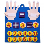Vaiko Montessori veltinio pir&scaron;to skaičiai matematikos žaislai Vaikai skaičiuojantys ankstyvojo mokymosi mokomoji lenta, skirta mažyliui mokymo priemonė 30 * 30 cm
