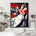 Tamara De Lempicka Abstraktus moterų sienų menas ant drobės Paveikslas Plakatas Namų dekorui Plakatai ir spaudiniai Neįrėminti dekoratyviniai paveikslai 60cm&times;90cm NoFrame