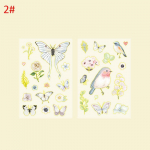 2 vnt. Geros dienos bronzinis PET lipdukas Drugelių sodo serija Augalas Rankų sąskaita PASIDARYK PATS Dekoracija žalia