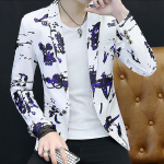 Vyri&scaron;kas laisvalaikio &scaron;varkas su gėlėmis Slim Fit &scaron;varkas Vyri&scaron;kas stilingas vyri&scaron;kas drabužis didelio dydžio kostiuminis paltas Vyri&scaron;kas mados &scaron;varkas Masculino L