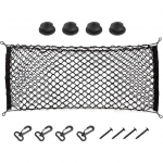 Car Rear Cargo Net, Adjustable Elastic Storage Organizer Net, Trunk Cargo Storage Net, Universal Fit for Car, Vehicle, SUV (35.4"x15.8")