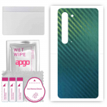 apgo Protective Skin Sticker for the back compatible with Sharp Aquos R5G, Wrap Film, Foil, Vinyl - Pattern Carbon Chameleon CAKA1