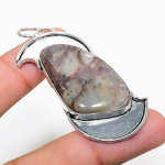 Natural Lodolite Quartz Gemstone 925 Sterling Silver Gift Pendant 2.56 n7m00