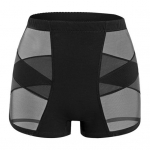 Moteri&scaron;ki apatiniai pilvuką kontroliuojantys apatiniai su Sponge Pad Butt Lifter Stretch Fake Ass Butt M juoda