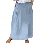 Moteri&scaron;kas laisvalaikio palaidas Boho elastingas juosmuo A formos paplūdimys &bdquo;Flowy Swing Vacation Maxi&ldquo; sijonas su ki&scaron;ene L juoda