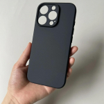 Prabangus visi&scaron;kai juodas silikoninis matinis telefono dėklas, skirtas iPhone 16 15 14 13 12 11 Pro Max 16 15 14 7 8 Plus galinis dangtelis TPU mink&scaron;tas dėklas For iPhone 16 juoda